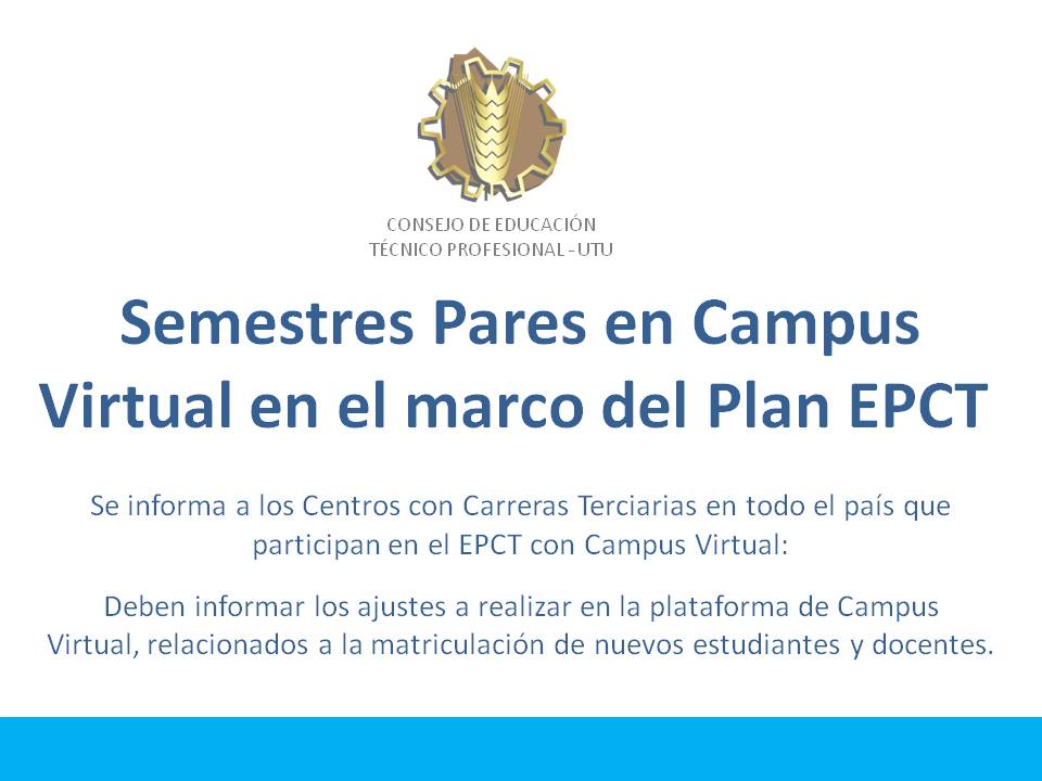 SEMESTRES PARES EPCT