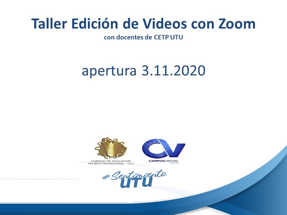 Taller de edición de Videos con Zoom
