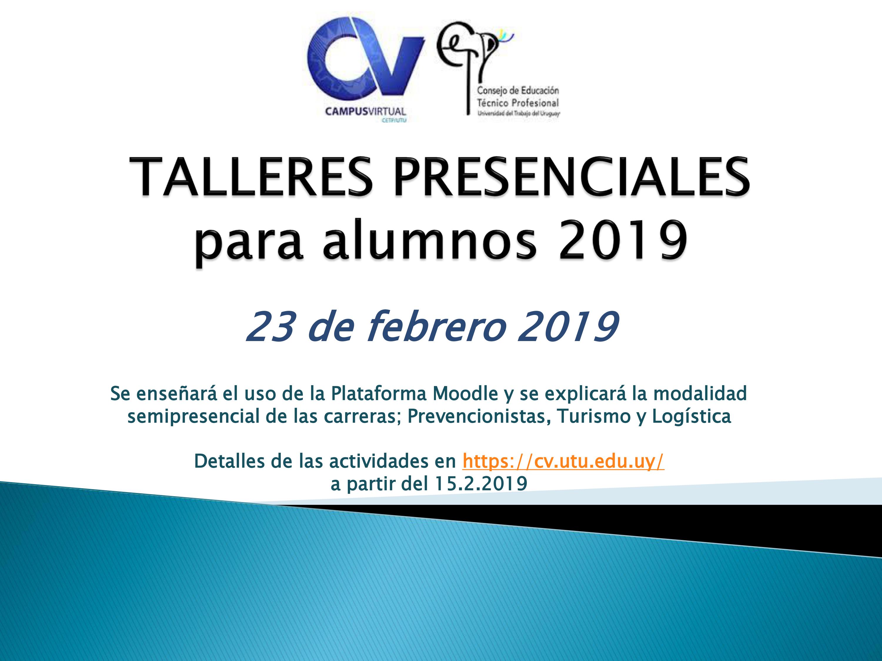 Talleres presenciales 2019